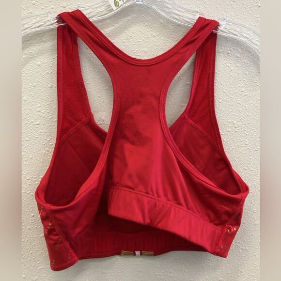 Pink Ultimate Red and Gold Non Padded Sports Bra Large - Picture 2 of 2